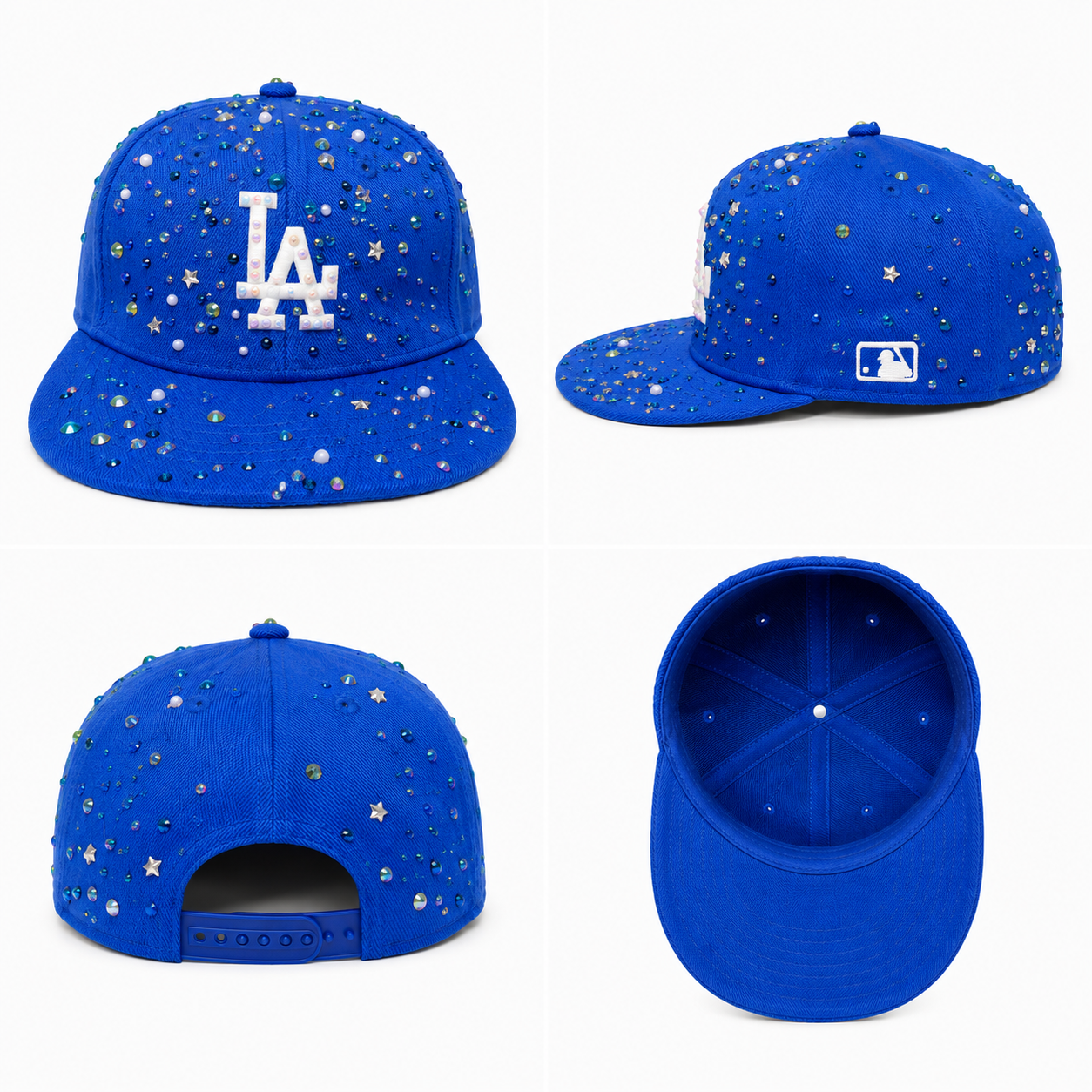 π Crystal LA Snapback Hat β Royal Blue