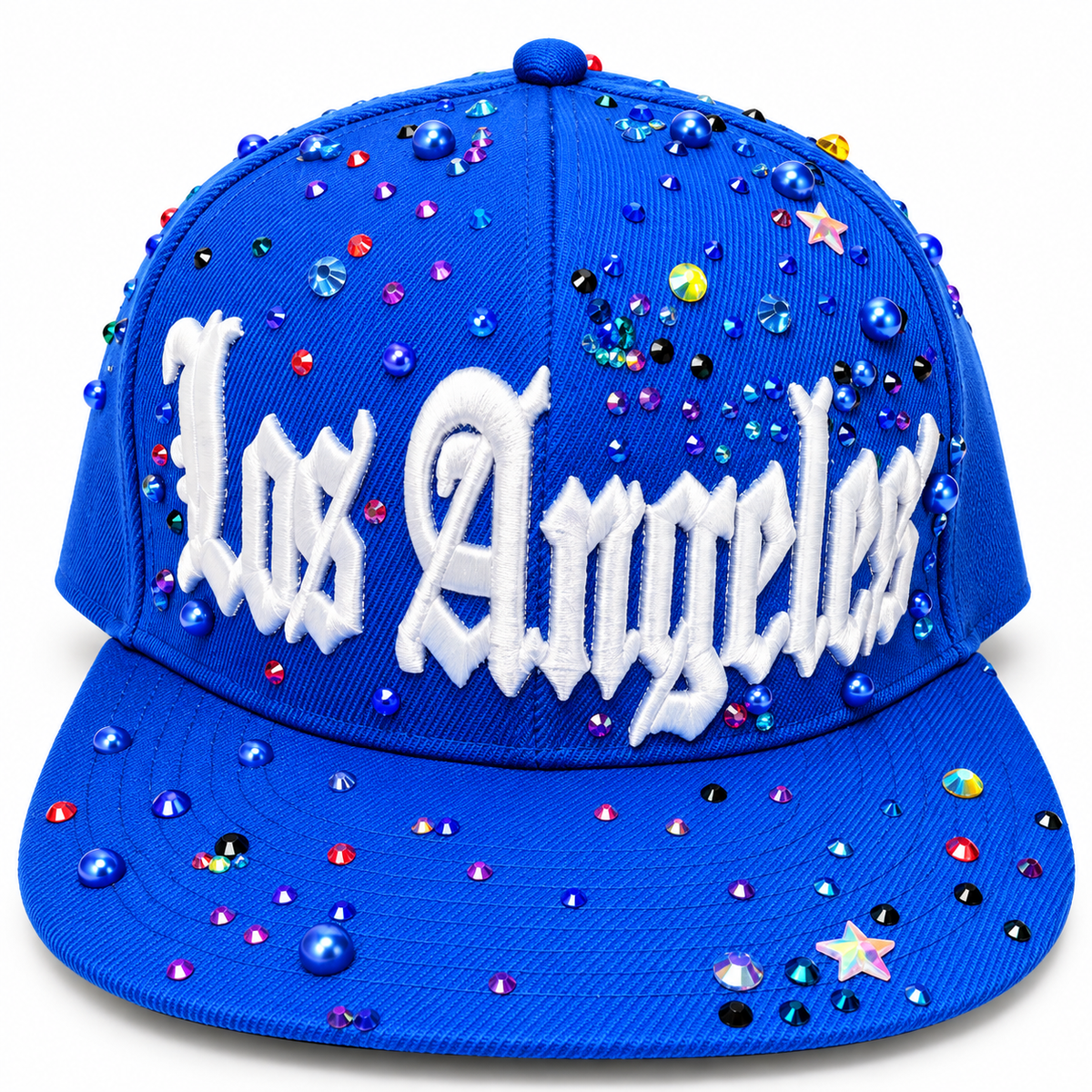 Los Angeles Crystal Snapback – Royal Blue