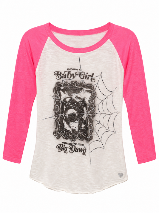 Baby Girl / Big Dawg Crystal Raglan