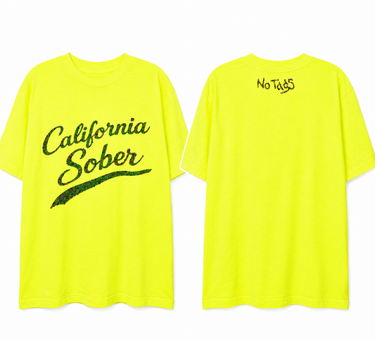 California Sober Rainbow Crystal Oversized Tee